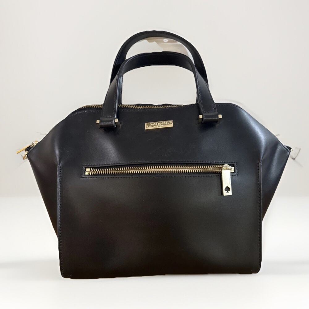 Kate Spade Savannah Parliament Square Satchel Leather Black 3115-No strap